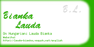 bianka lauda business card